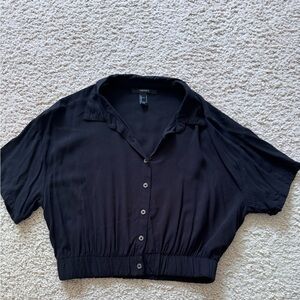 Forever 21 Button Up Crop Top